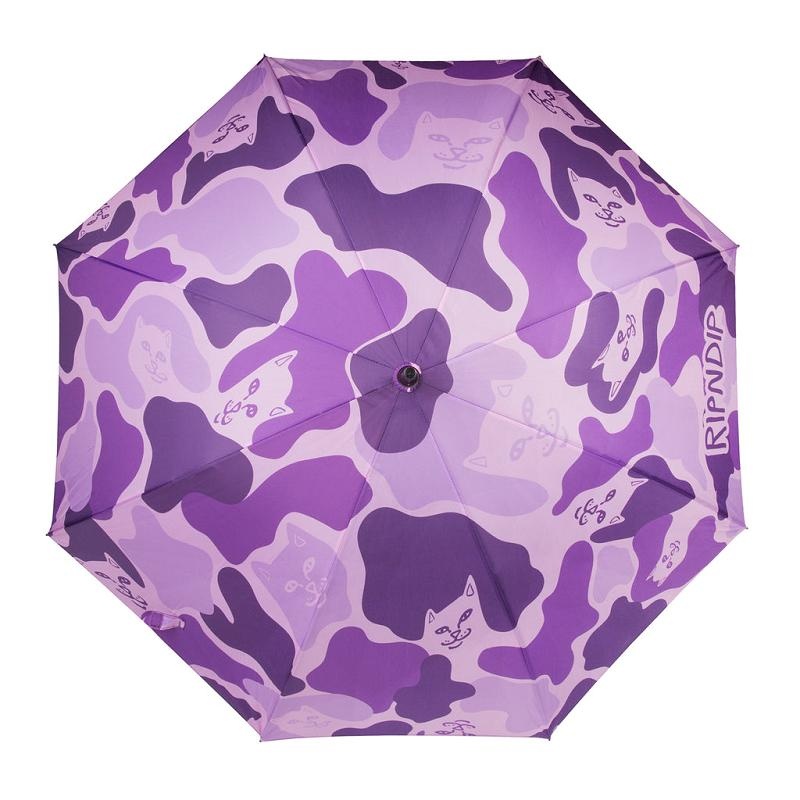 Ripndip Purple Camo Umbrella Umbrellas Purple | CA RW2635