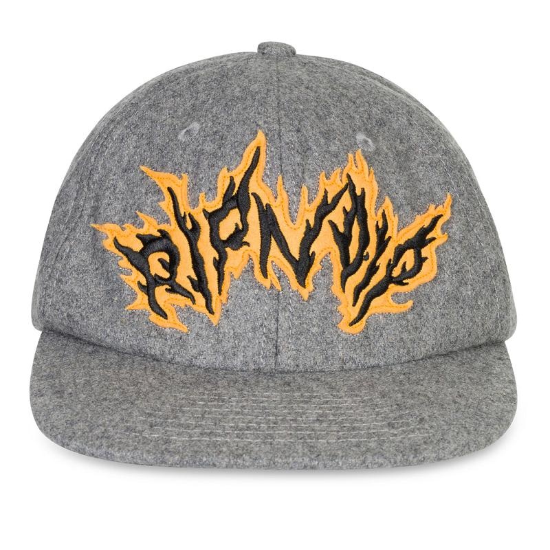 Ripndip RIPNLIT 6 Panel Wool Strapback Hats Grey | CA NB2050