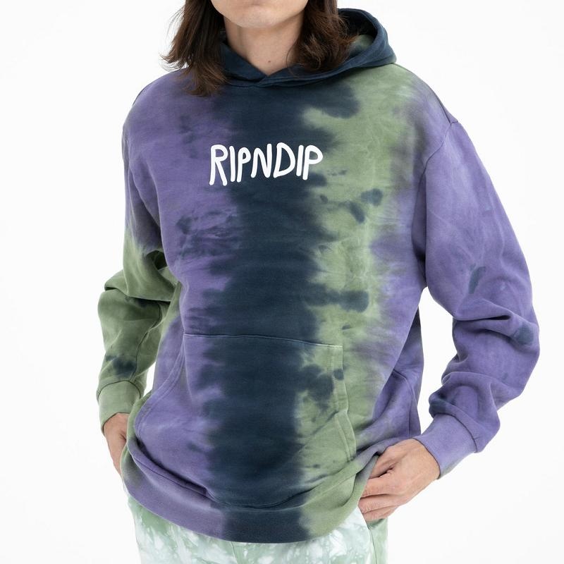 Ripndip Ripndip Rubber Logo Hoodie Olive | CA KI2542