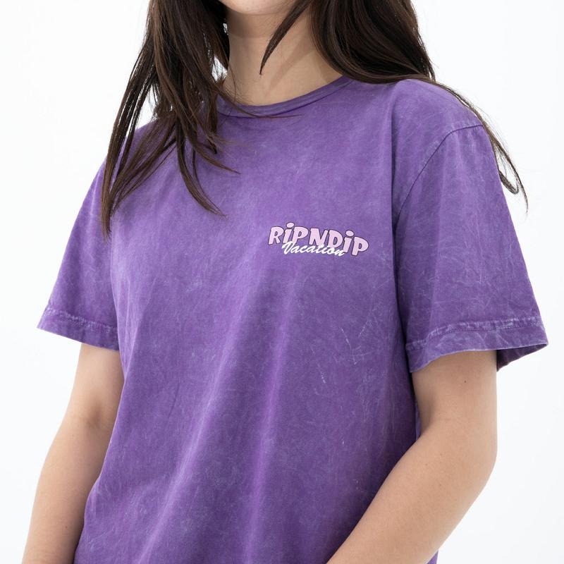 Ripndip Ripndip Vacay Shirts Purple Wash | CA SO2297