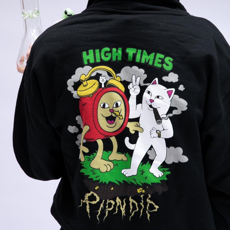 Ripndip Ripndip x High Times Hoodie Black | CA PQ2576