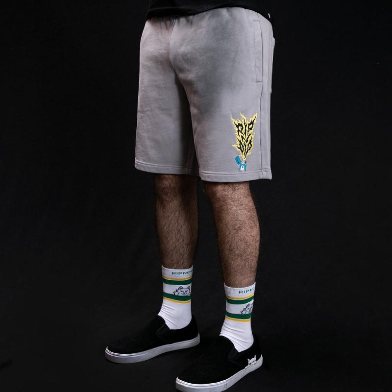 Ripndip Ripnlit Sweat Shorts Grey | CA TV2160