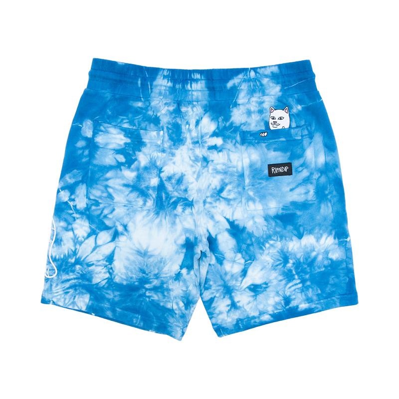 Ripndip Ripntail Sweat Shorts Blue Wash | CA TV2186