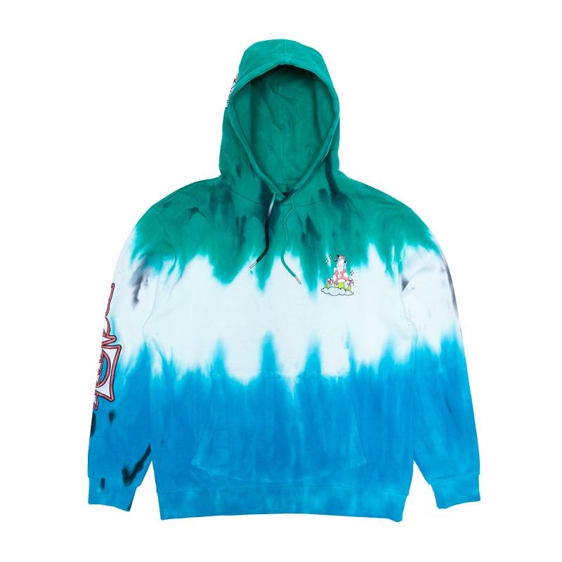 Ripndip Sensai Embroidered Hoodie Blue / Green Stripes | CA NB2587