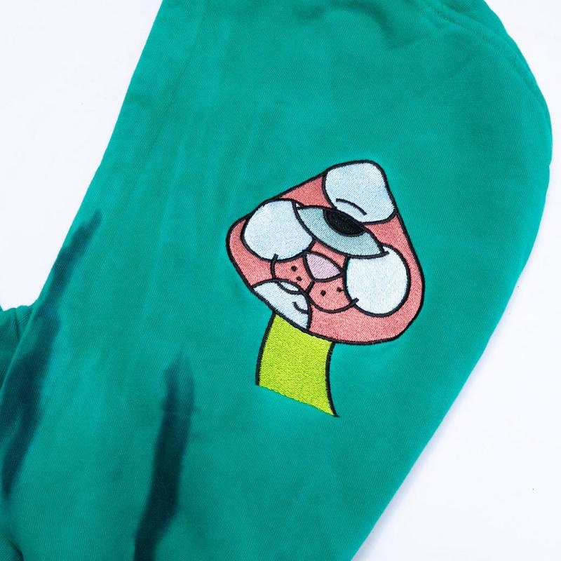 Ripndip Sensai Embroidered Hoodie Blue / Green Stripes | CA NB2587