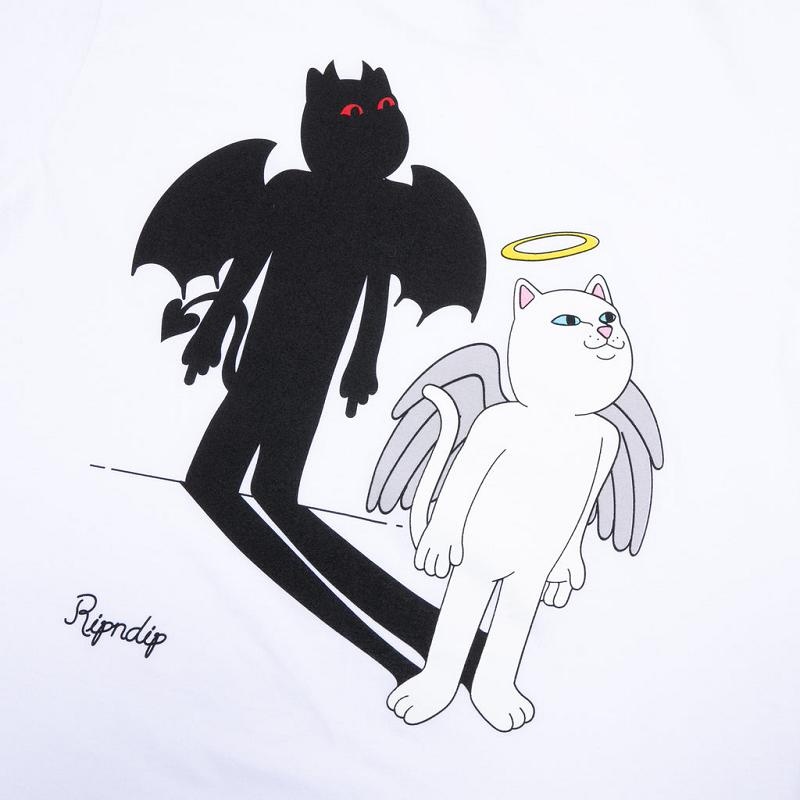 Ripndip Shadow Friend Shirts White | CA FM2312