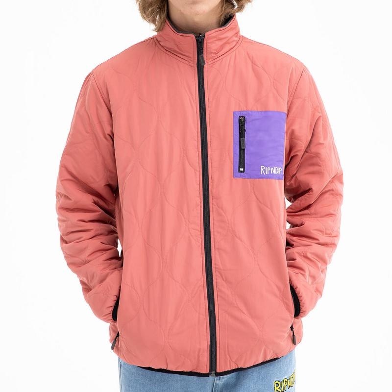 Ripndip Shmoody Polar Fleece Quilted Reversible Jackets Purple | CA FM2468