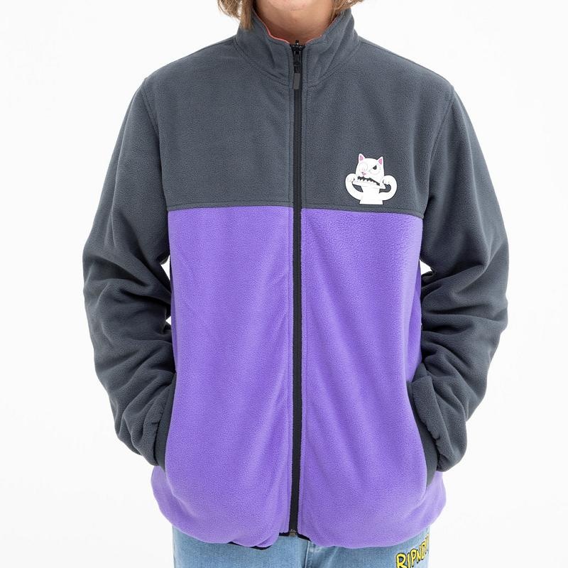 Ripndip Shmoody Polar Fleece Quilted Reversible Jackets Purple | CA FM2468