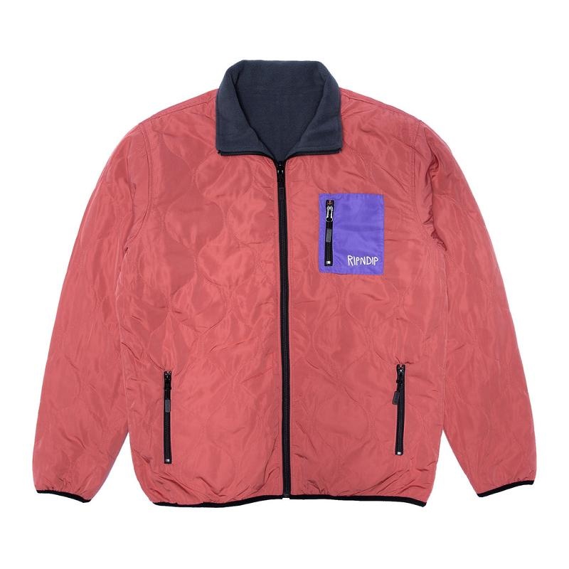 Ripndip Shmoody Polar Fleece Quilted Reversible Jackets Purple | CA FM2468