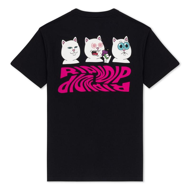 Ripndip Shroom Diet Shirts Black | CA EX2236