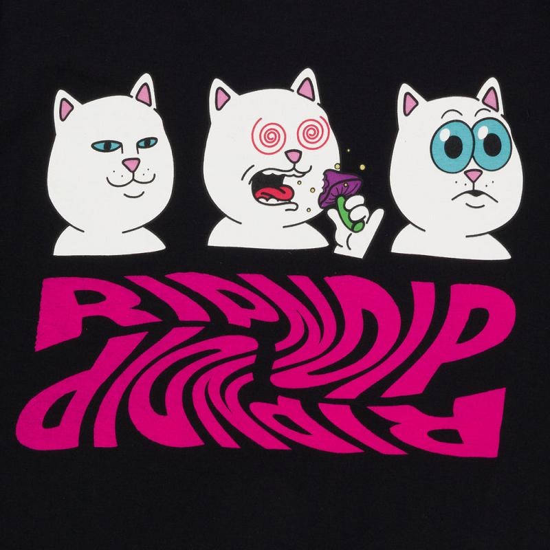 Ripndip Shroom Diet Shirts Black | CA EX2236