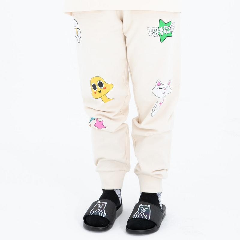 Ripndip Shroom Mania Sweatpants Beige | CA XF2124