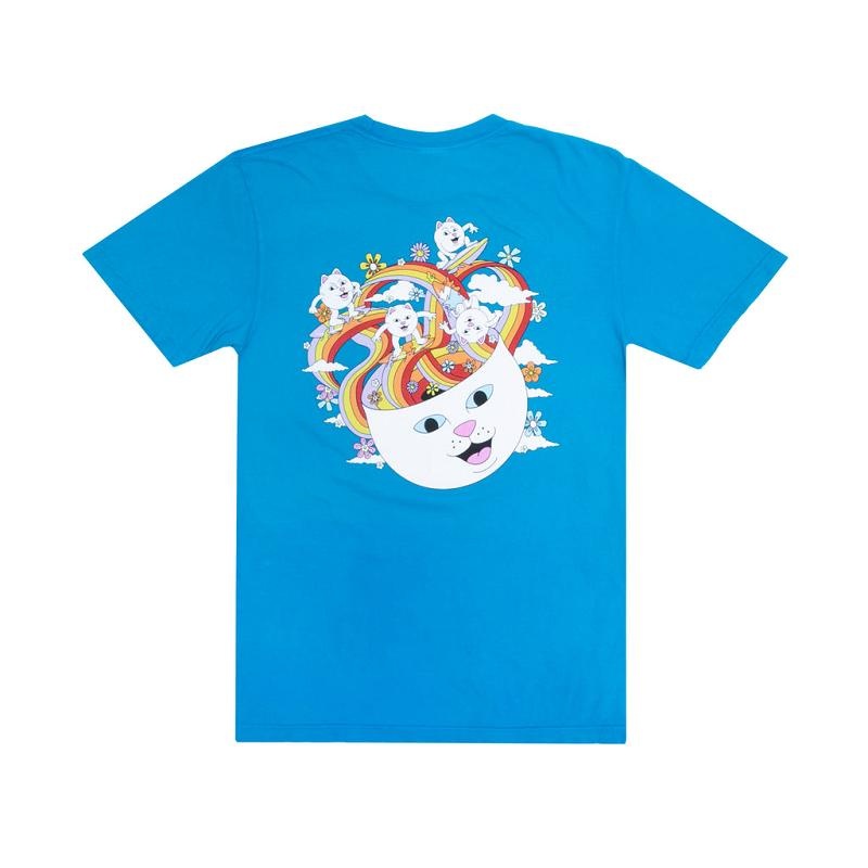 Ripndip Skating Rainbow Shirts Blue | CA CE2281