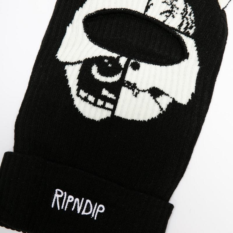 Ripndip Skelly Nerm Balaclava Beanie Black | CA YU2083