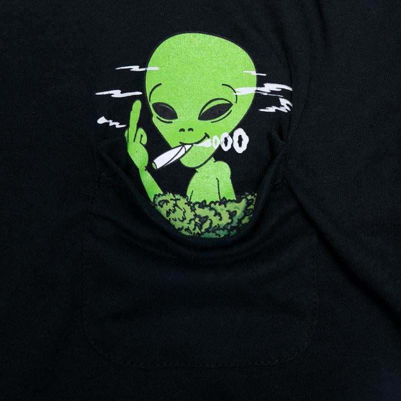 Ripndip Smoking Alien Pocket Shirts Black | CA PQ2342