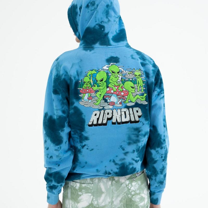 Ripndip Space Gang Hoodie Navy Wash | CA JJ2543