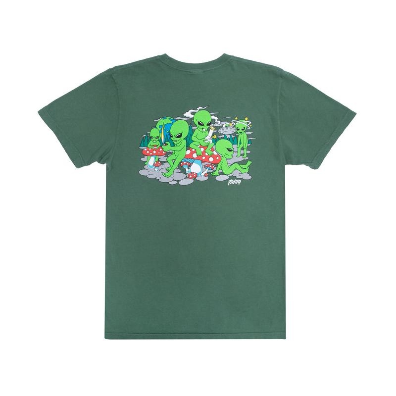 Ripndip Space Gang Shirts Olive | CA XF2280