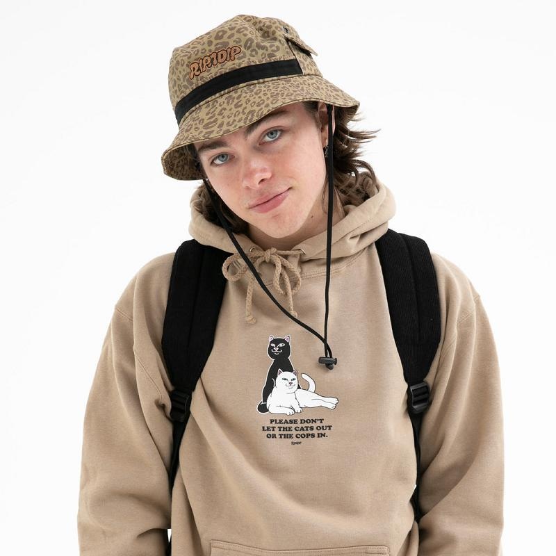 Ripndip Spotted Boonie Bucket Hats Brown | CA CE2073