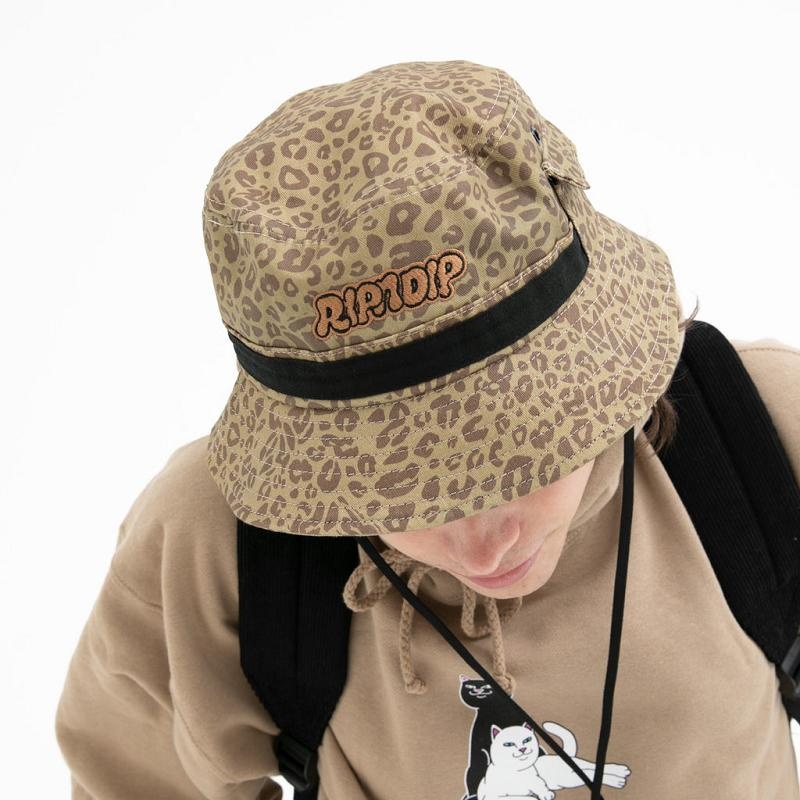 Ripndip Spotted Boonie Bucket Hats Brown | CA CE2073