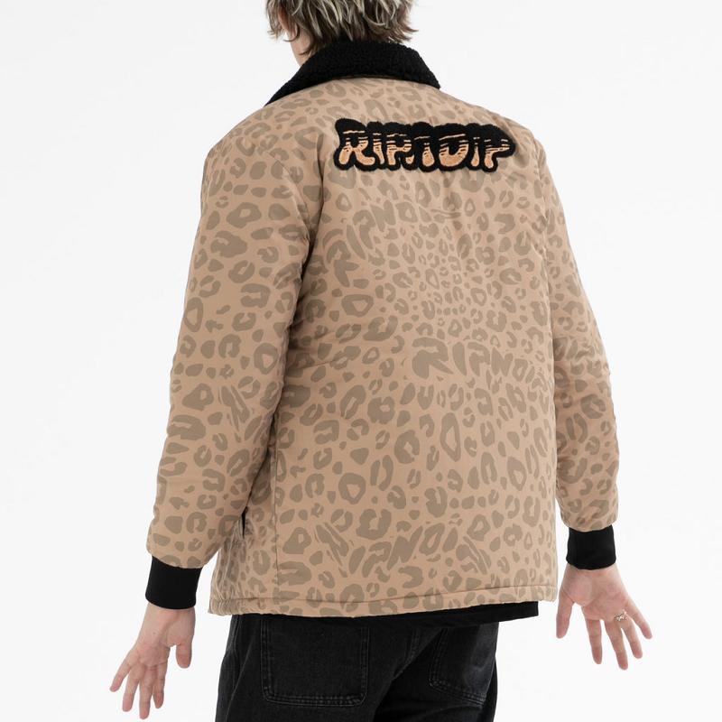 Ripndip Spotted Button Down Jackets Brown | CA KI2490