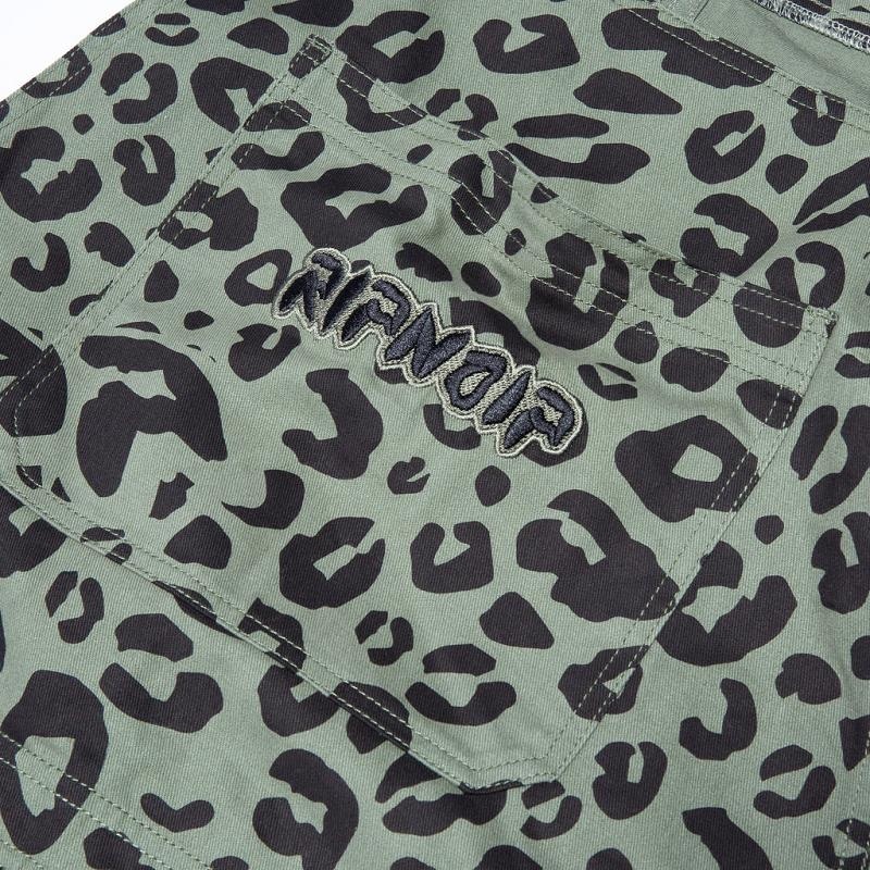 Ripndip Spotted Cotton Twill Overalls Pants Olive | CA LH2411