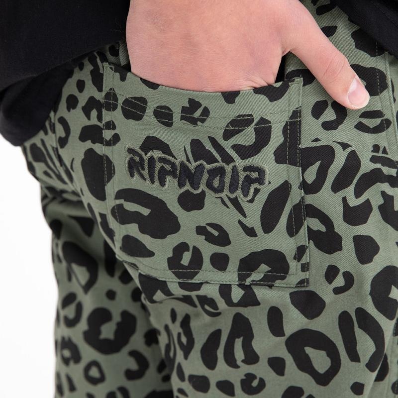 Ripndip Spotted Cotton Twill Pants Olive | CA ZG2410