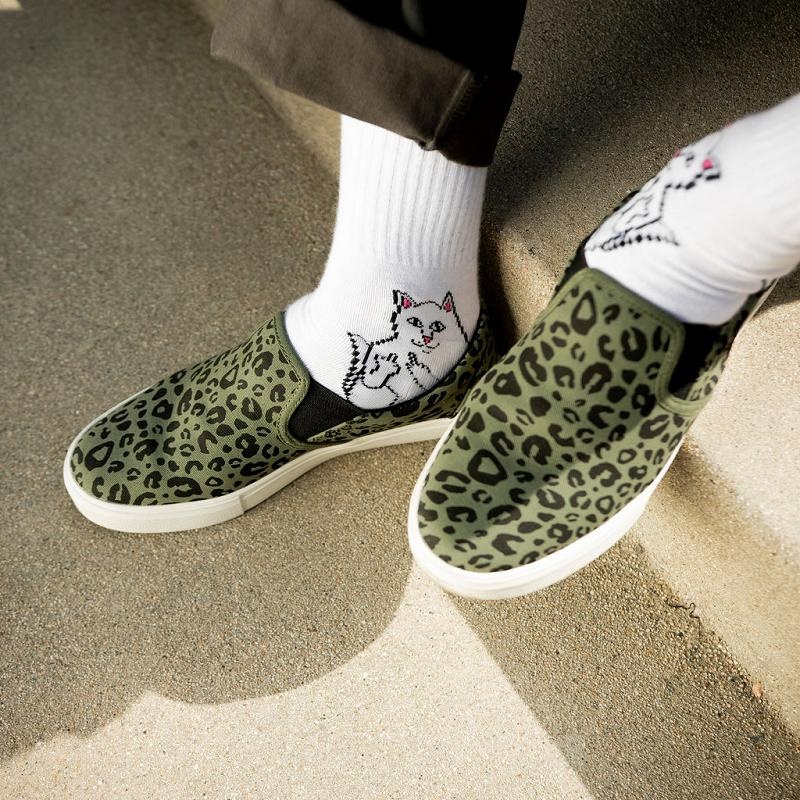 Ripndip Spotted Slip On Slip On Shoes Olive | CA IS2033