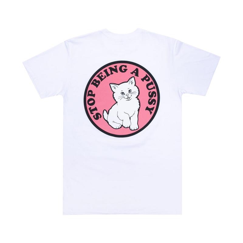 Ripndip Stop Being a Pussy Shirts White | CA IS2318