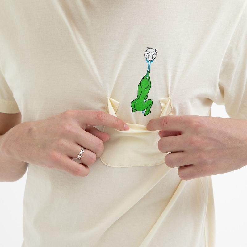 Ripndip Stripndip Pocket Shirts Beige | CA JJ2276