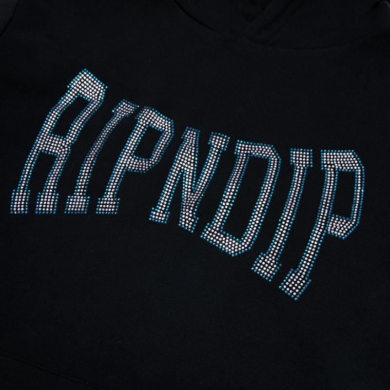 Ripndip Summer Revenge Rhinestone Hoodie Black | CA ZG2566