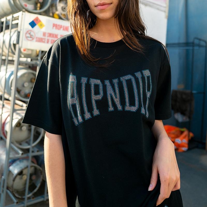 Ripndip Summer Revenge Rhinestone Shirts Black | CA FM2299