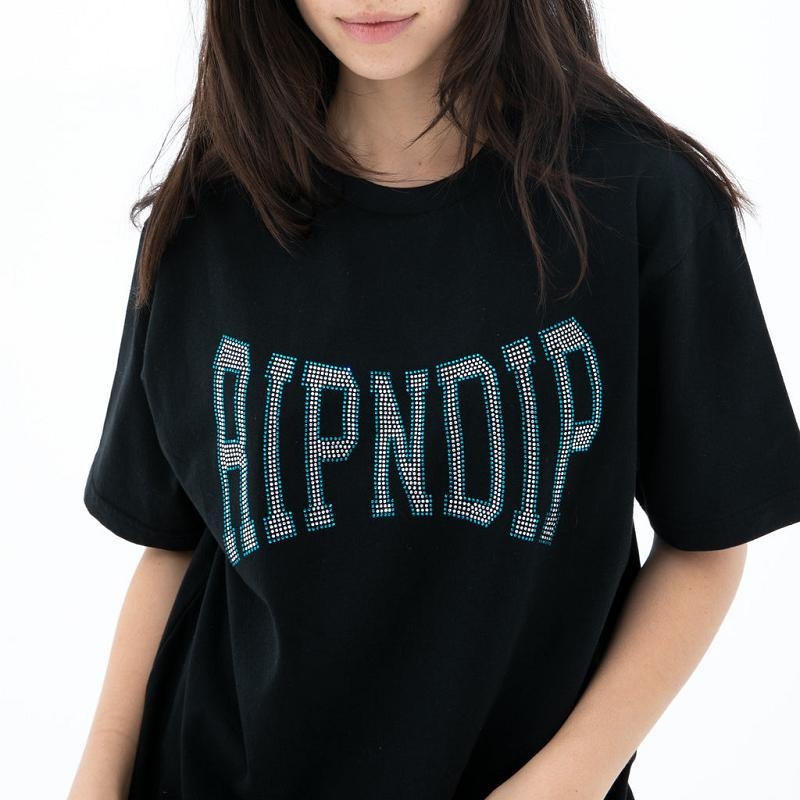 Ripndip Summer Revenge Rhinestone Shirts Black | CA FM2299