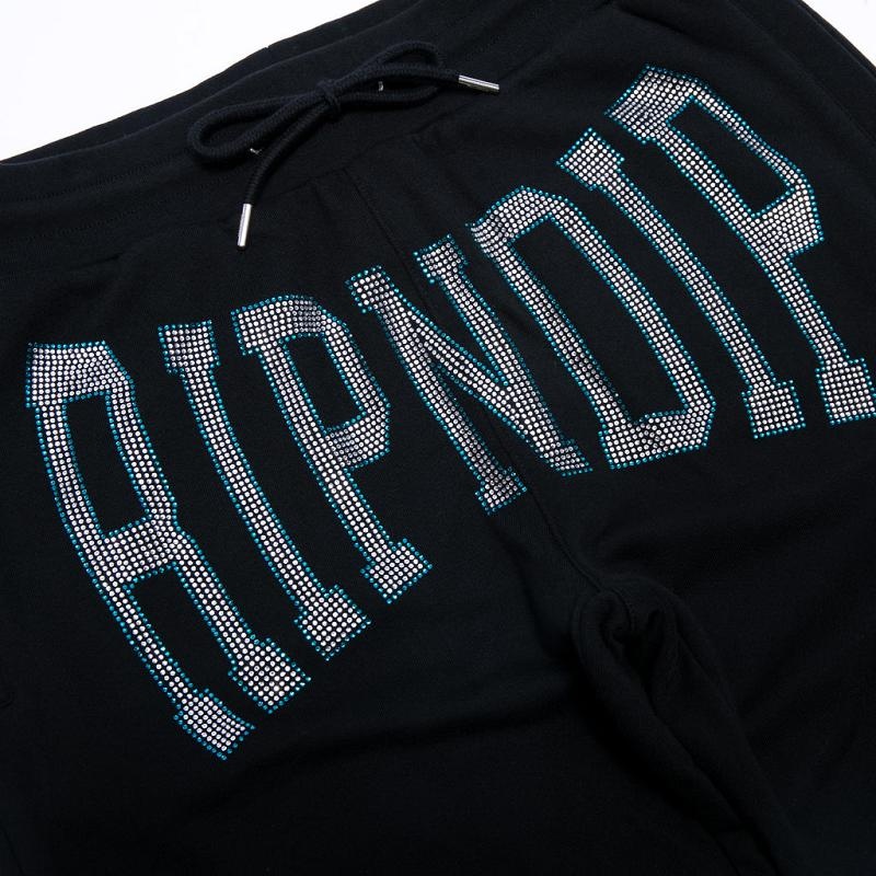 Ripndip Summer Revenge Rhinestone Sweatpants Black | CA ZG2123