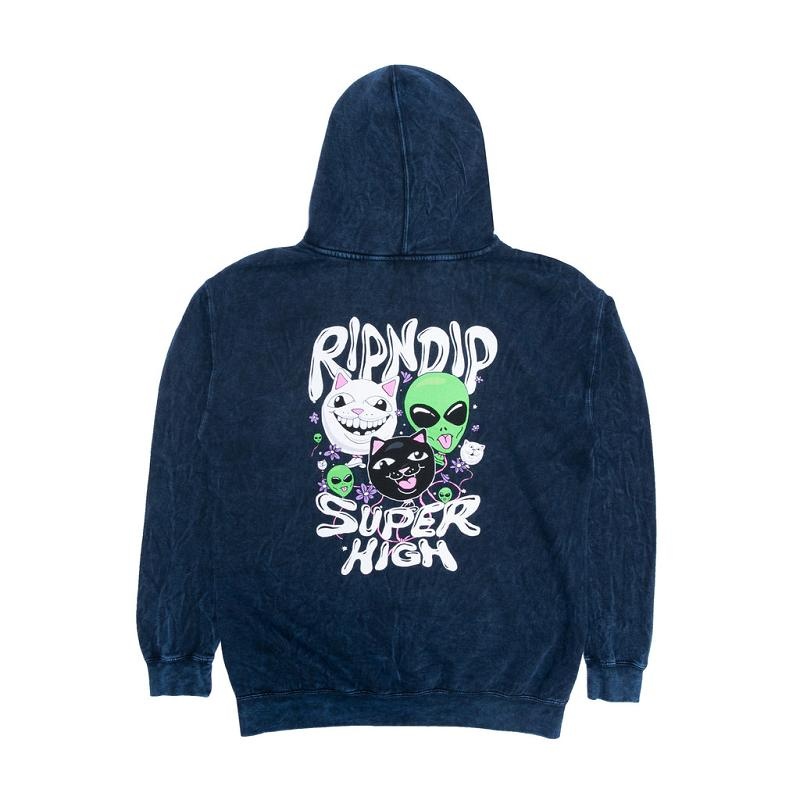 Ripndip Super High Hoodie Navy Wash | CA HK2544