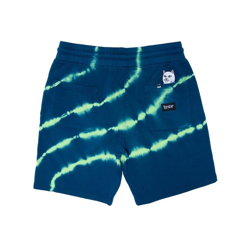 Ripndip Super Sanerm Sweat Shorts Navy / Green | CA FM2195