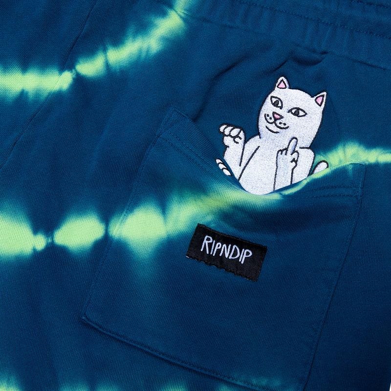 Ripndip Super Sanerm Sweat Shorts Navy / Green | CA FM2195