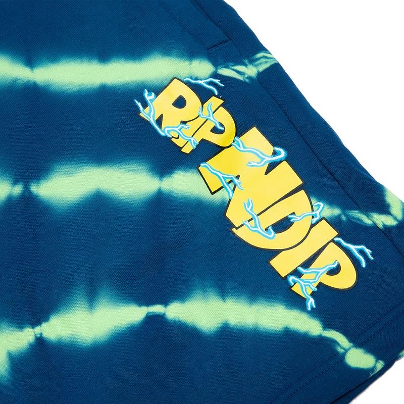 Ripndip Super Sanerm Sweat Shorts Navy / Green | CA FM2195