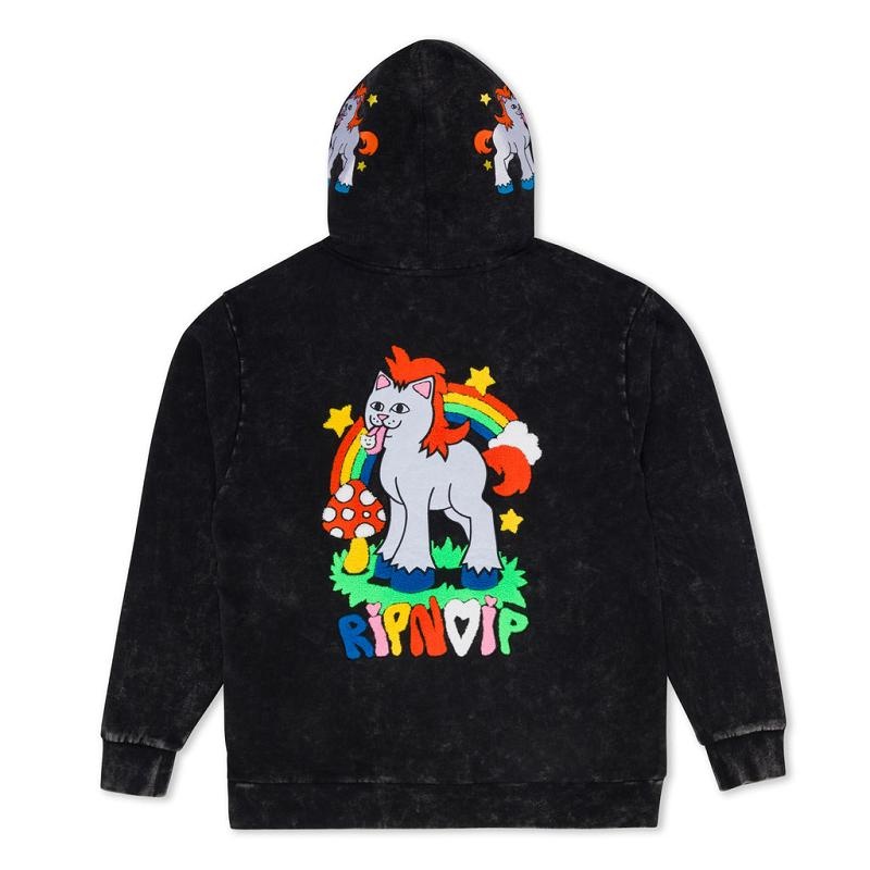 Ripndip Taste The Rainbow Hoodie Black Wash | CA PQ2524