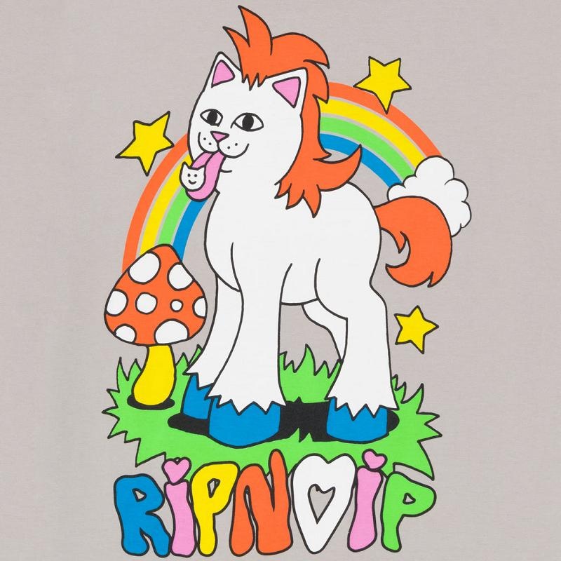 Ripndip Taste The Rainbow Shirts Grey | CA WY2235