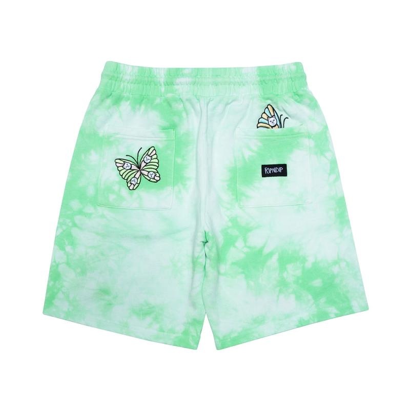 Ripndip Think Factory Sweat Shorts Mint Wash | CA IS2215