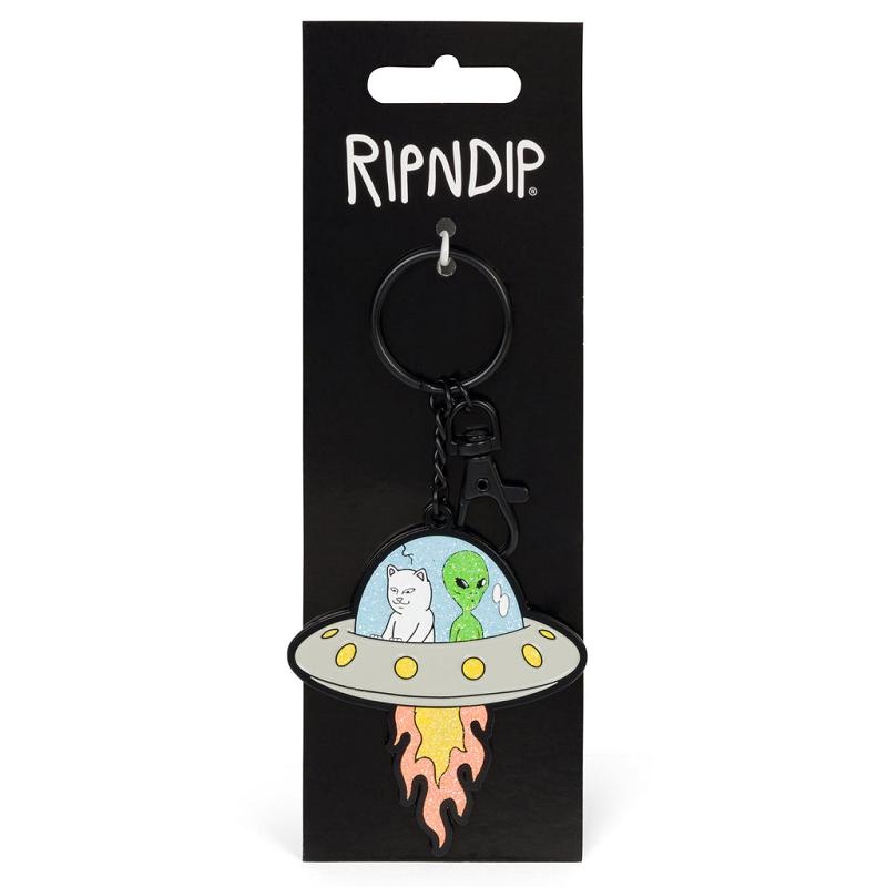 Ripndip U.F.O Metal Keychain Accessories Silver | CA NB2782