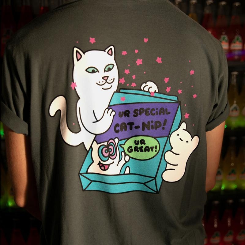 Ripndip Ur Special Cat Nip Shirts Grey | CA FM2247