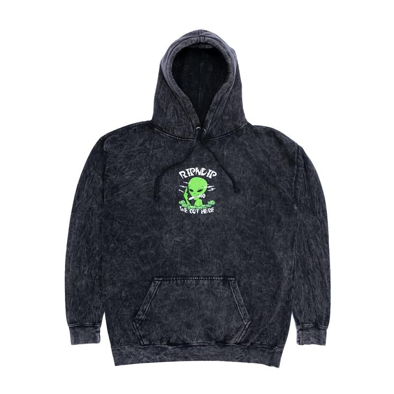 Ripndip We Out Here Smoking Hoodie Black Wash | CA AP2575