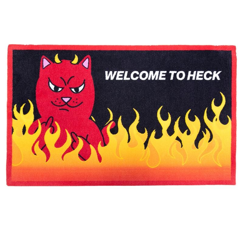 Ripndip Welcome To Heck Rug Accessories Black | CA ZG2876