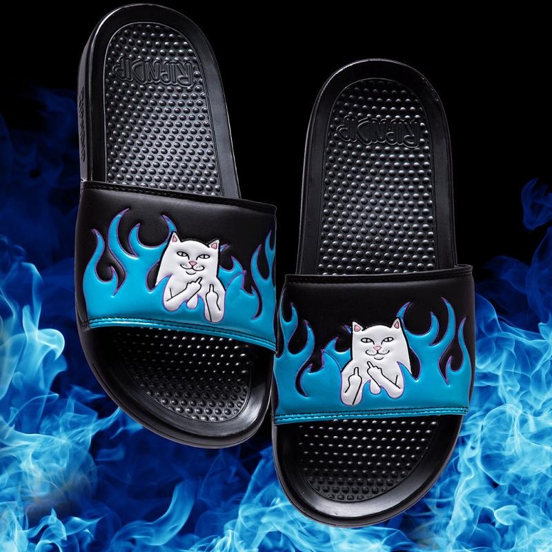 Ripndip Welcome To Heck Slides Black / Blue | CA MA2025