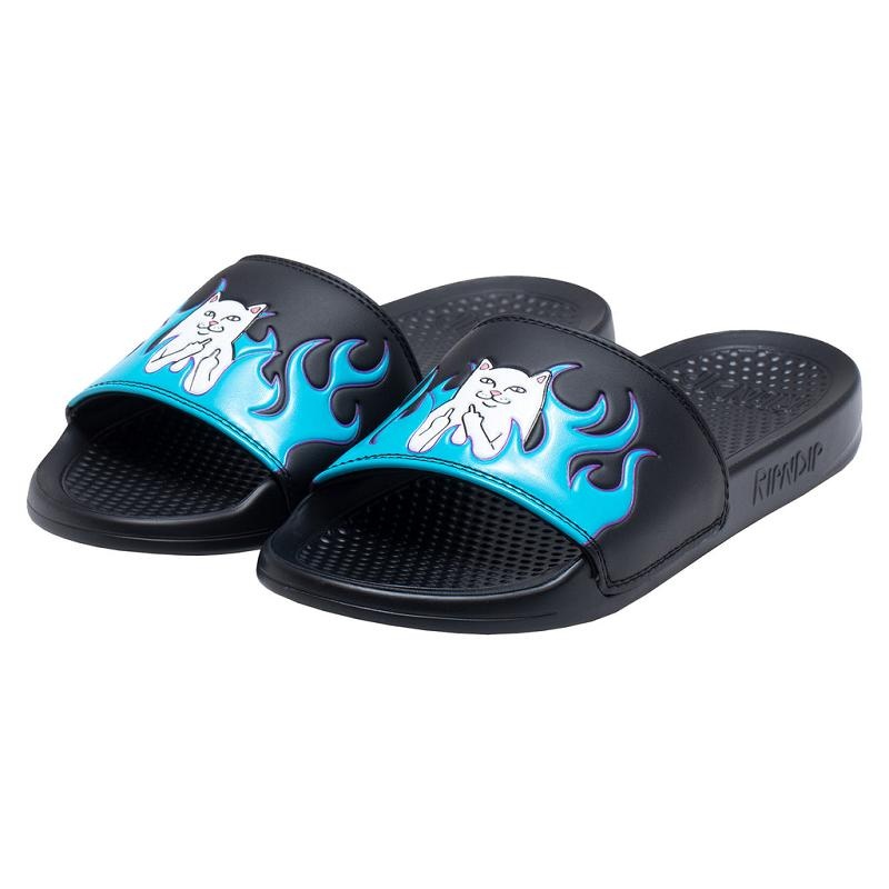 Ripndip Welcome To Heck Slides Black / Blue | CA MA2025