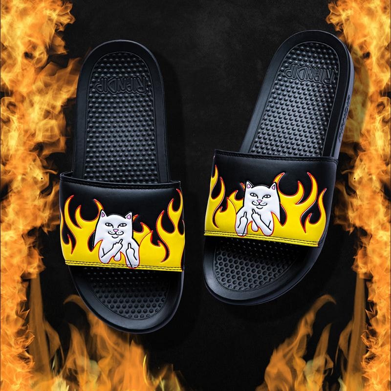 Ripndip Welcome To Heck Slides Black | CA QZ2026