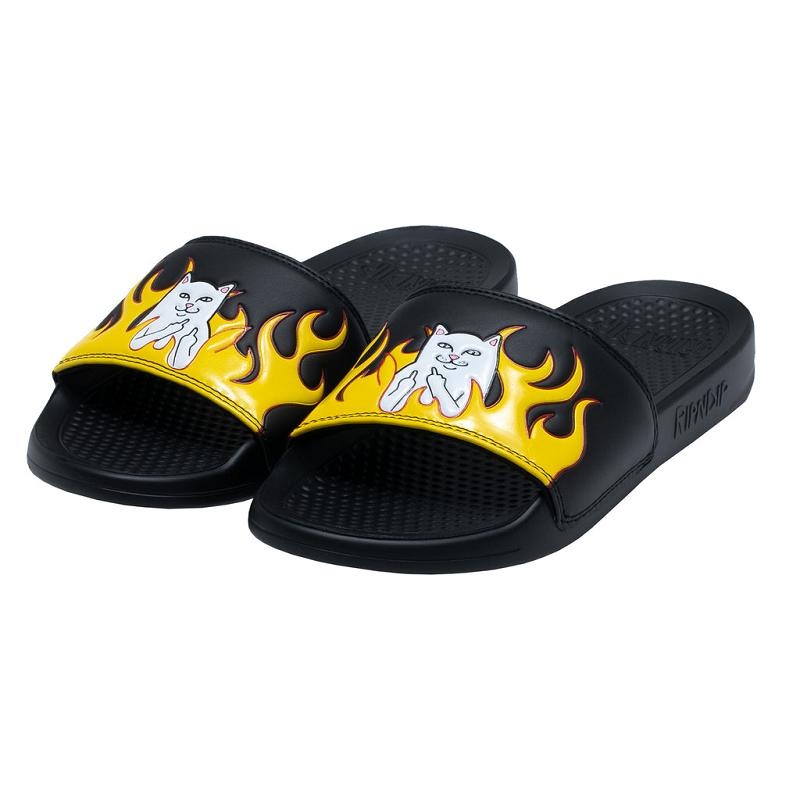 Ripndip Welcome To Heck Slides Black | CA QZ2026