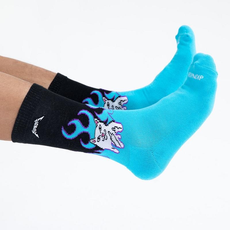 Ripndip Welcome To Heck Socks Blue | CA VD2686