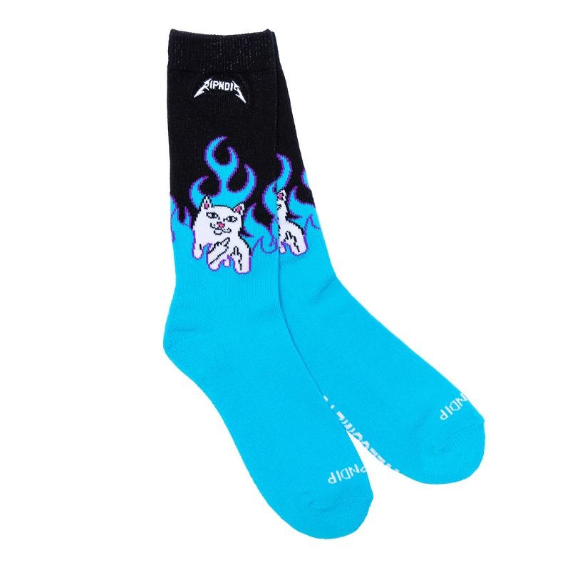 Ripndip Welcome To Heck Socks Blue | CA VD2686